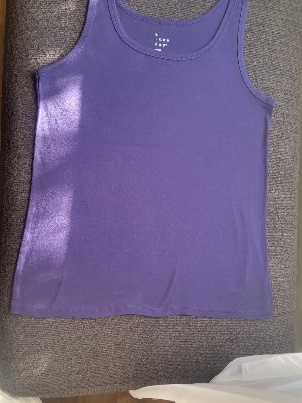A New Day Scoop Neck Tank Top Purple Large
